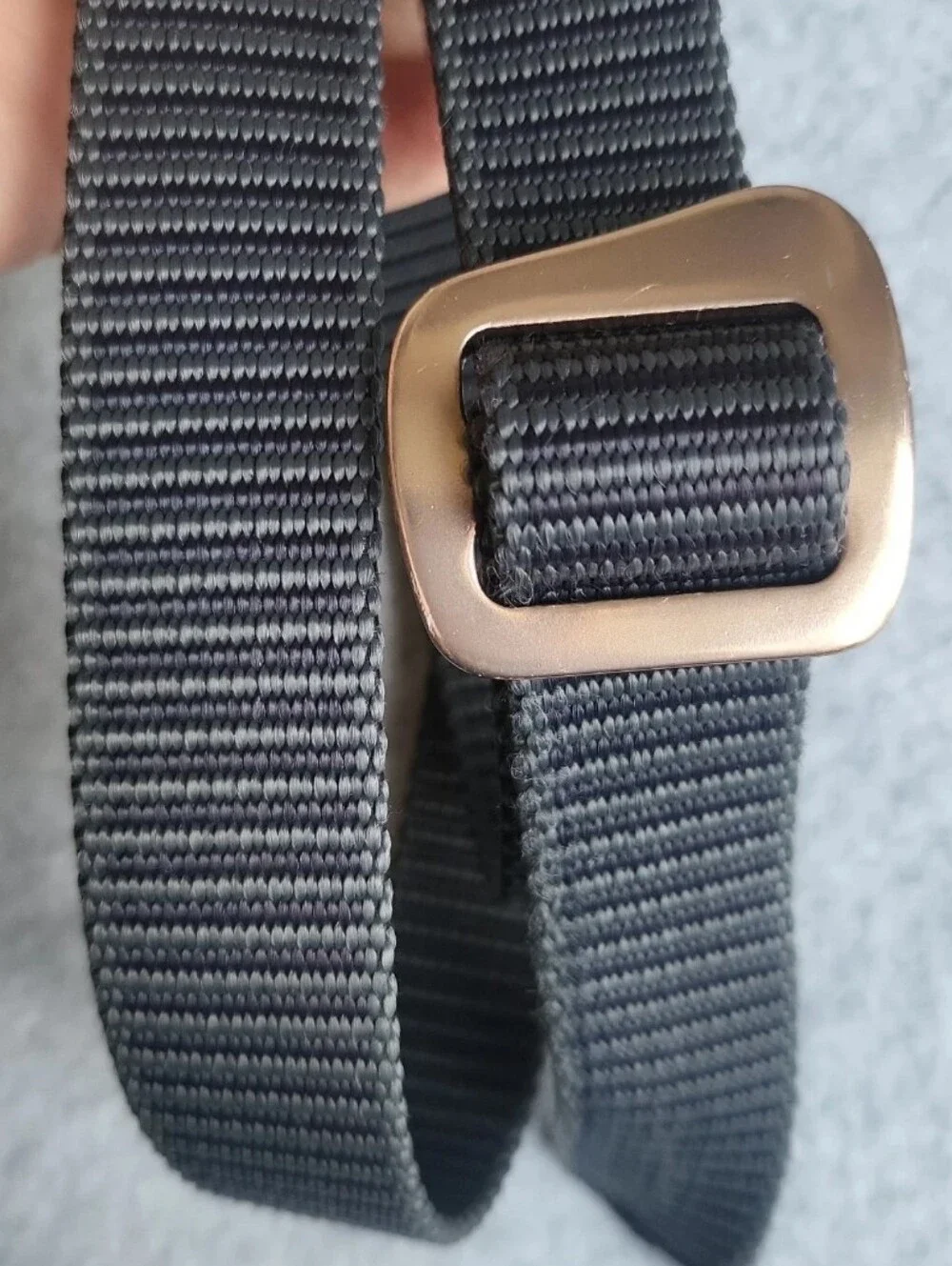 Bison Designs Webbed Belt Mens L Gray Nylon Tactical Military Outdoor USA Made